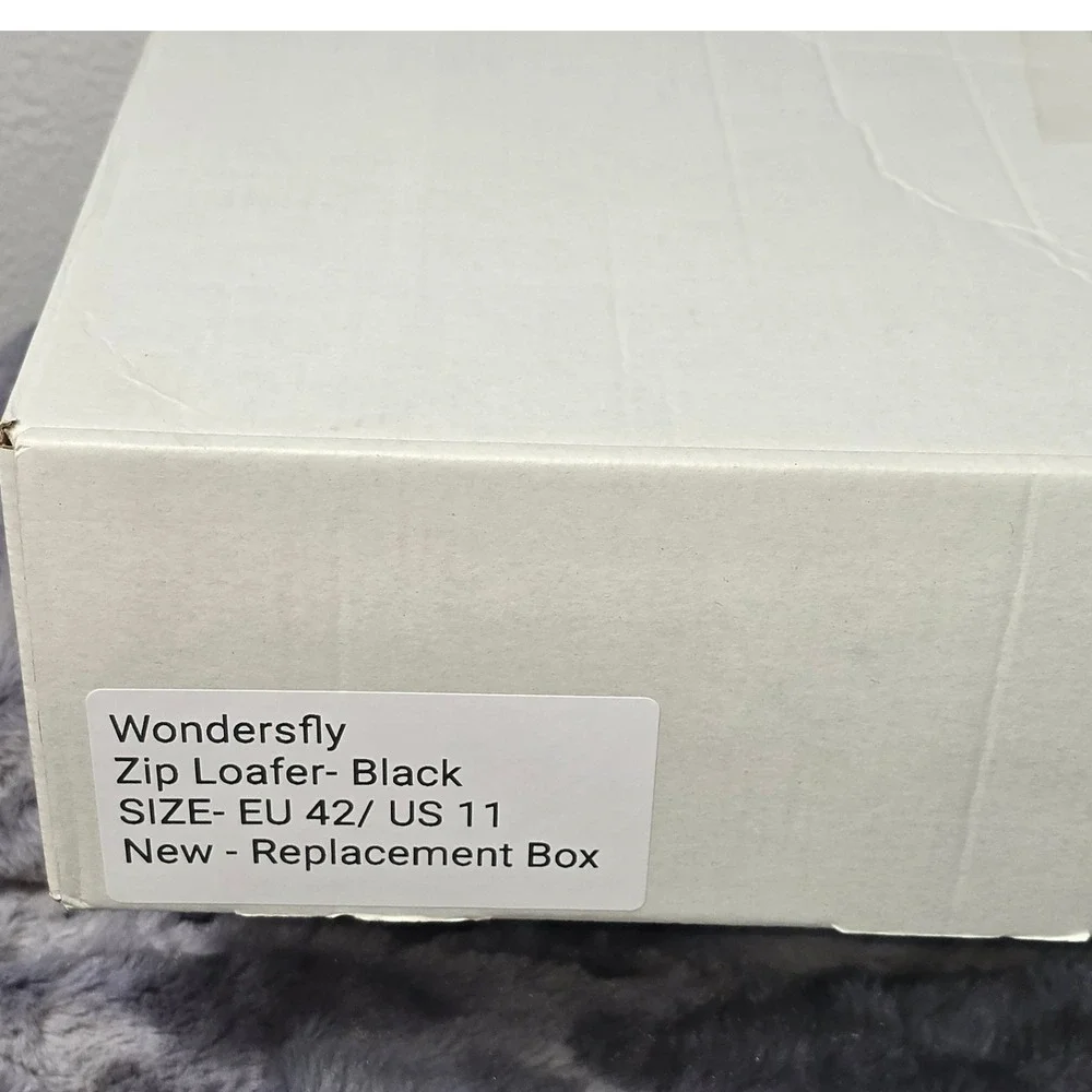 NEW Wonders Flex Fly Black Leather Zip Front Platform Loafers C-4704 EU 42 US 11